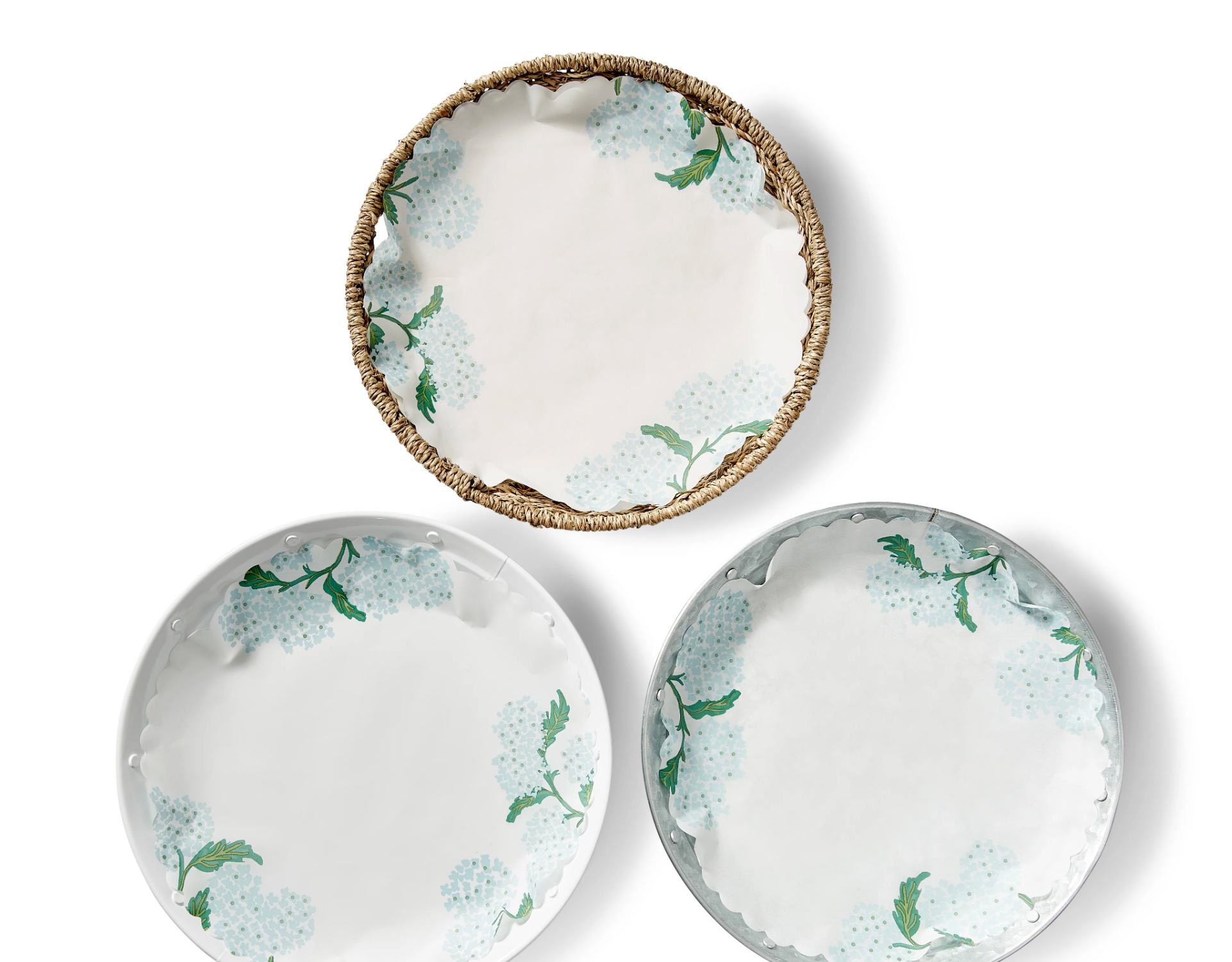 Garden Party Preformed Plate Liners - Hydrangea