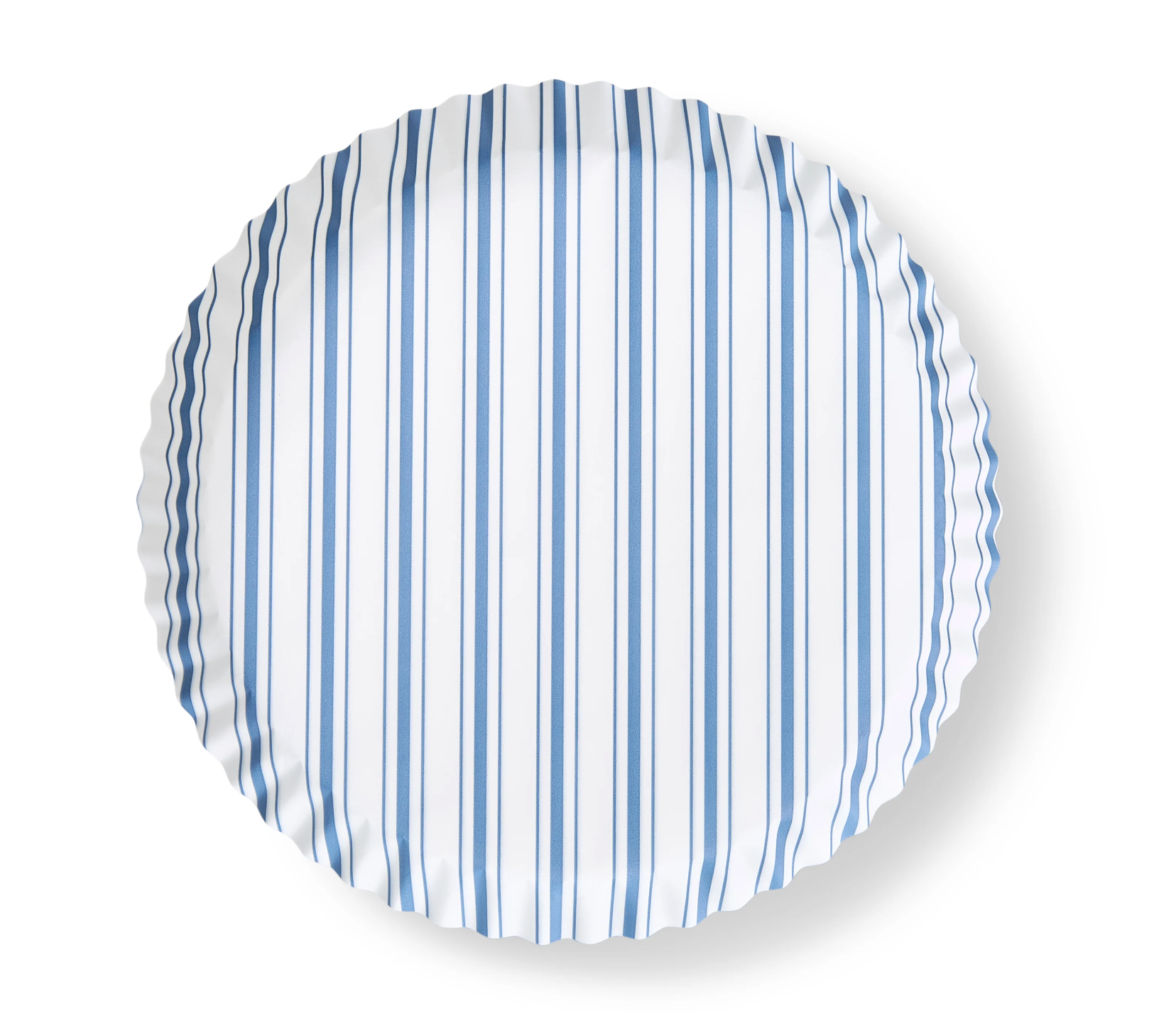 Seascape Blue Preformed Plate Liners - Blue Stripes