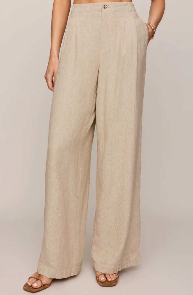 Z Supply Magnolia Wide Leg Linen Trouser Pant