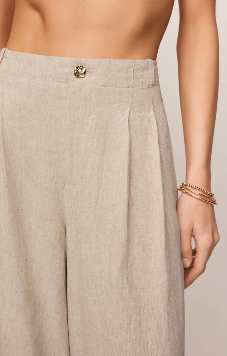 Z Supply Magnolia Wide Leg Linen Trouser Pant