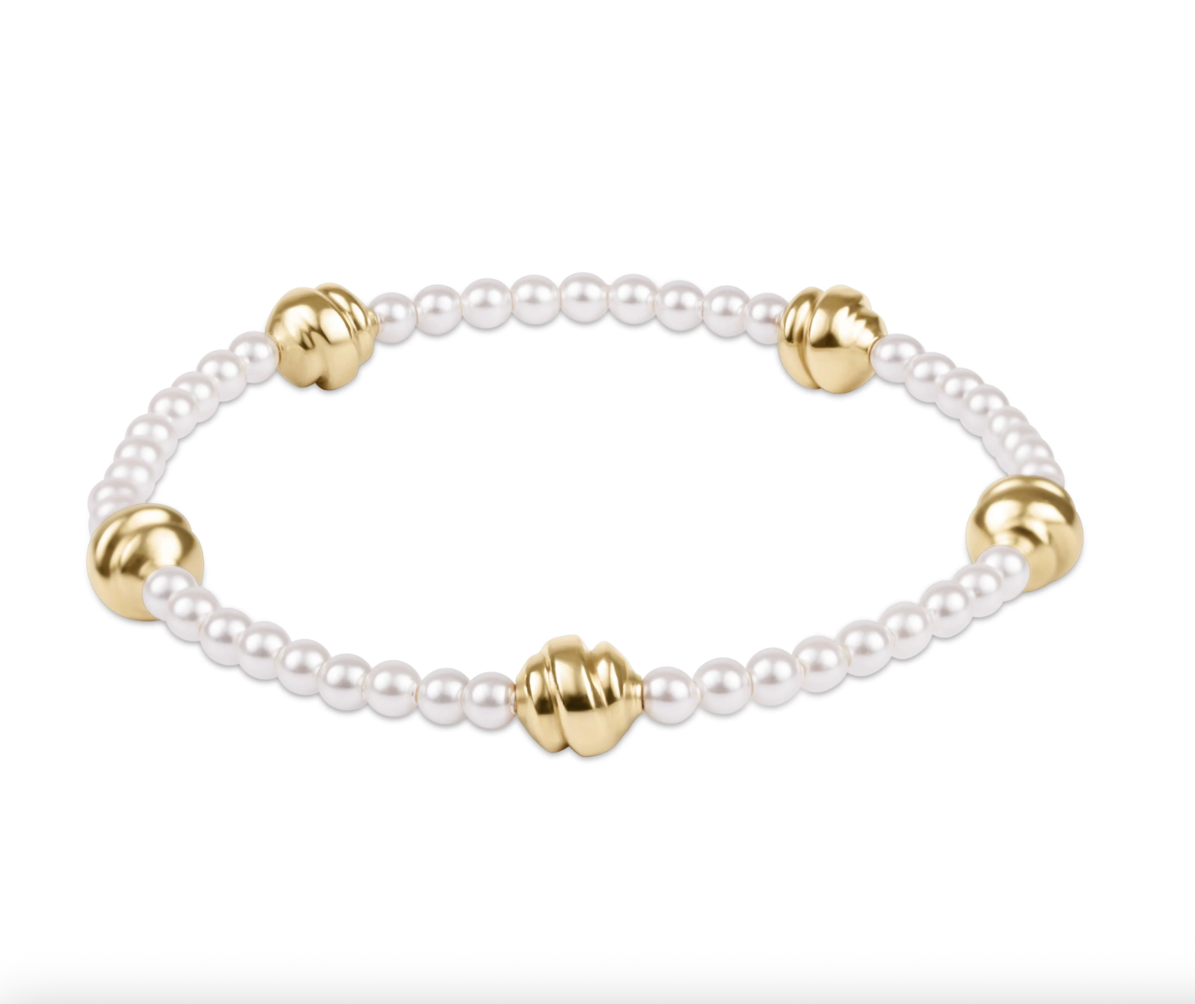 E Newton Admire Small Gold 3mm Pearl Bracelet