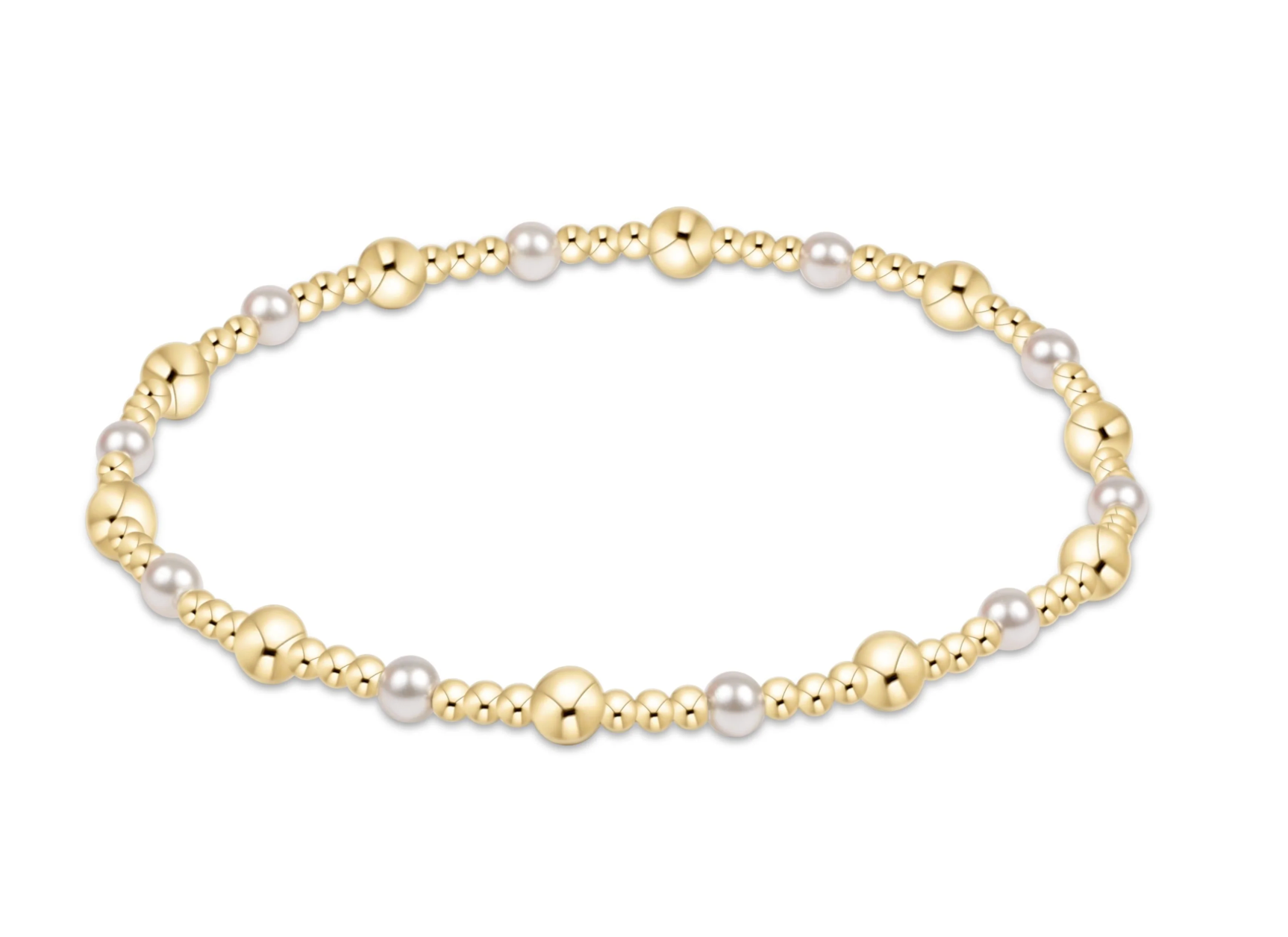 E Newton Sincerity Gold & Pearl 4mm Bracelet