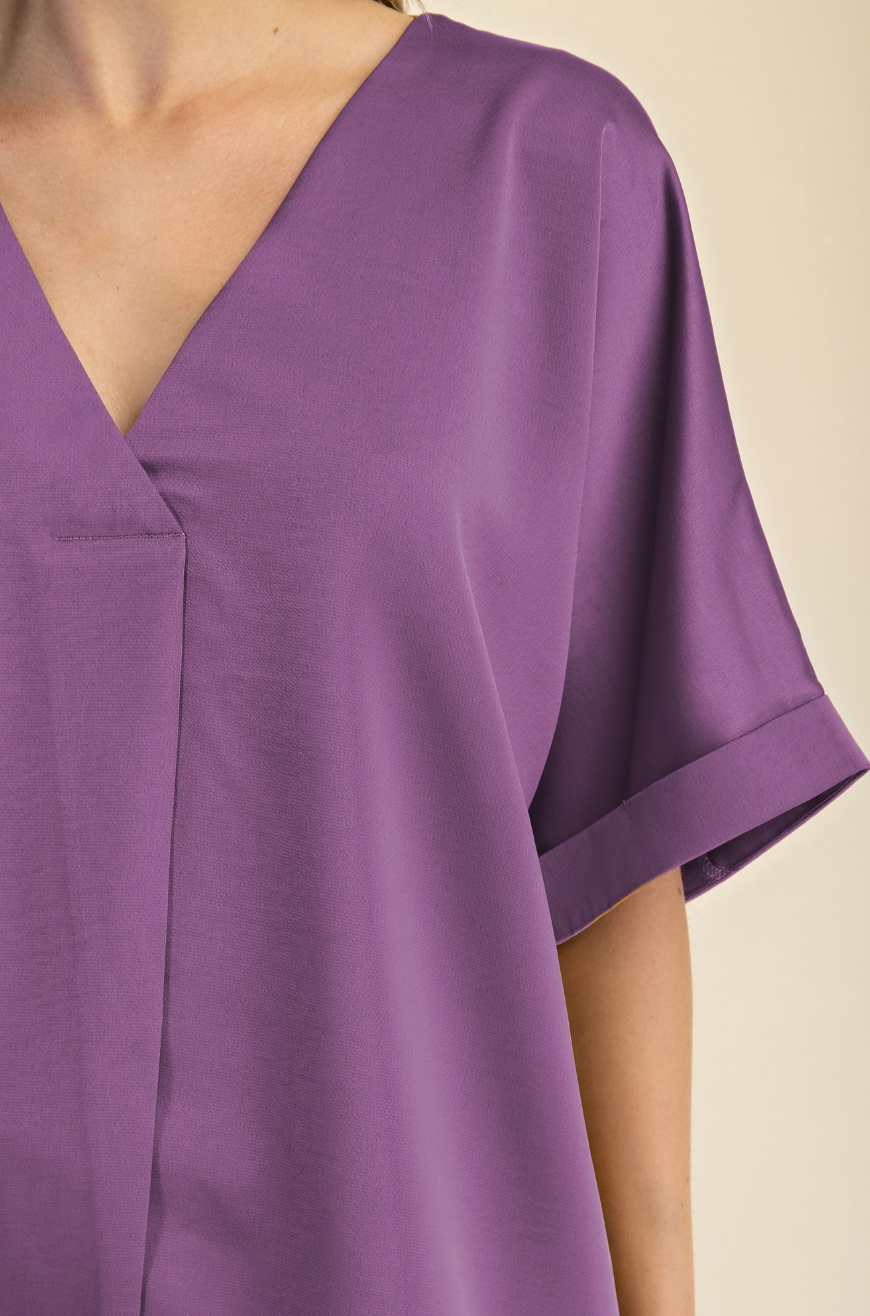 Everyday Satin High Low Blouse