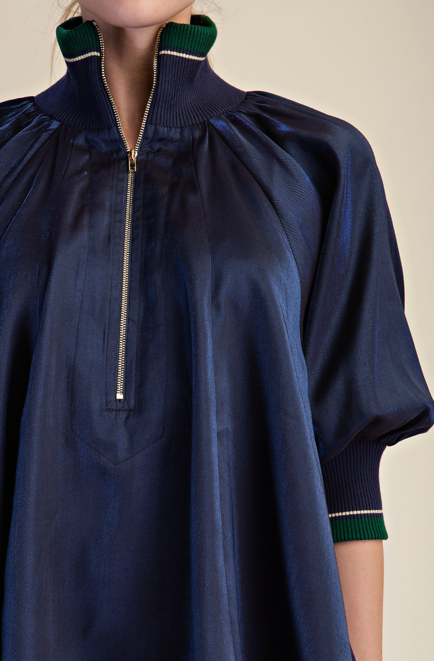 Laurel Mock Neck Puff Sleeve Top
