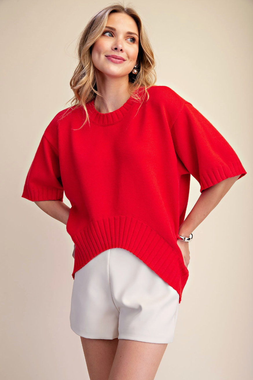 The Downtown Asymmetric Knit Sweater