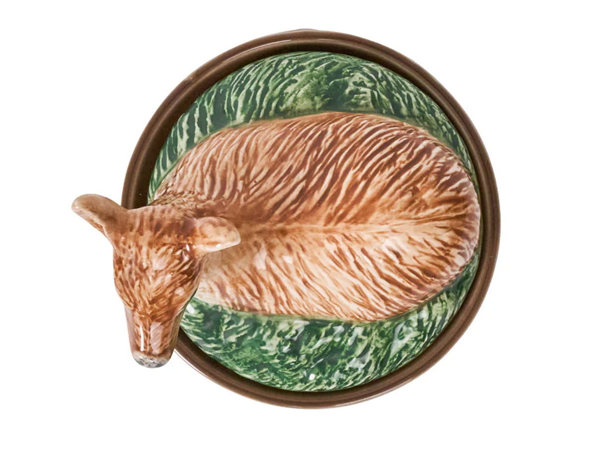 Forest Walk Deer Bowl w/ Lid