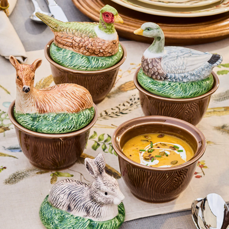 Forest Walk Deer Bowl w/ Lid