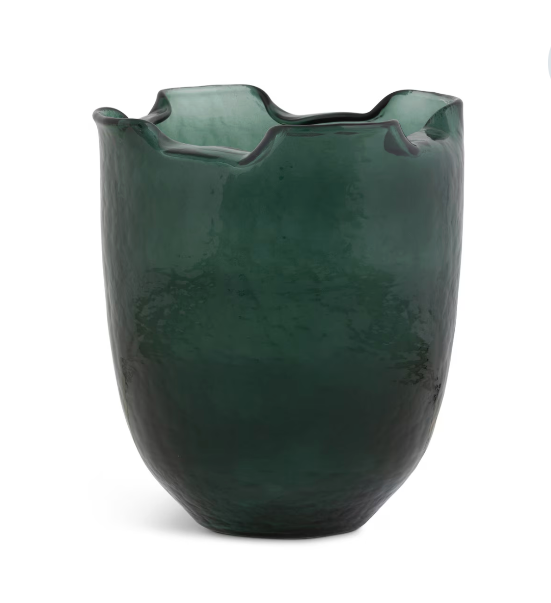 Hunter Green Fold Vase
