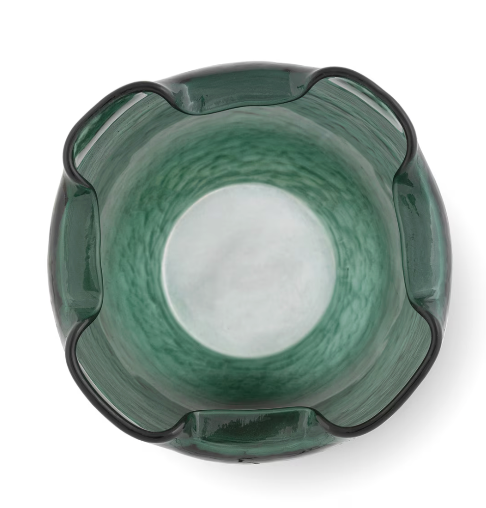 Hunter Green Fold Vase