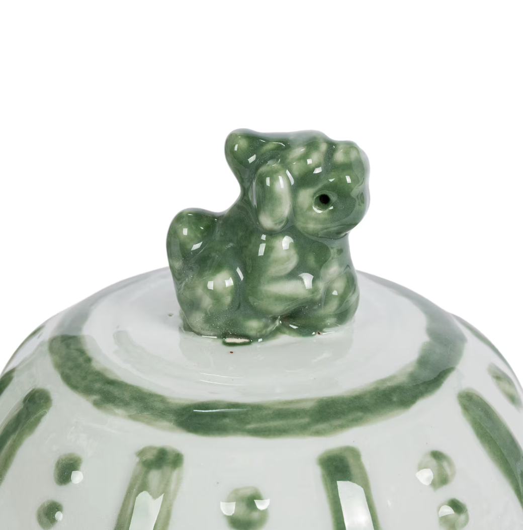 Embossed Floral Ginger Jar