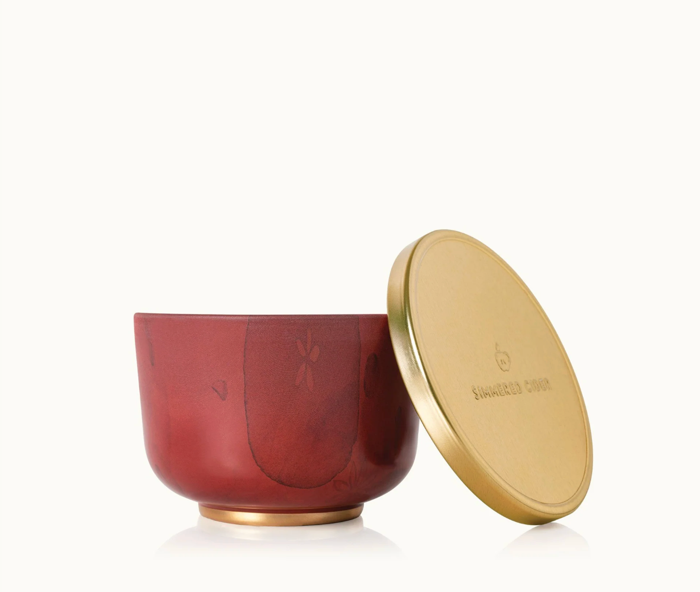 Thymes Simmered Cider Candle Tin w/ Gold Lid