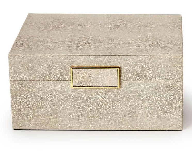 Cream Shagreen Nesting Boxes