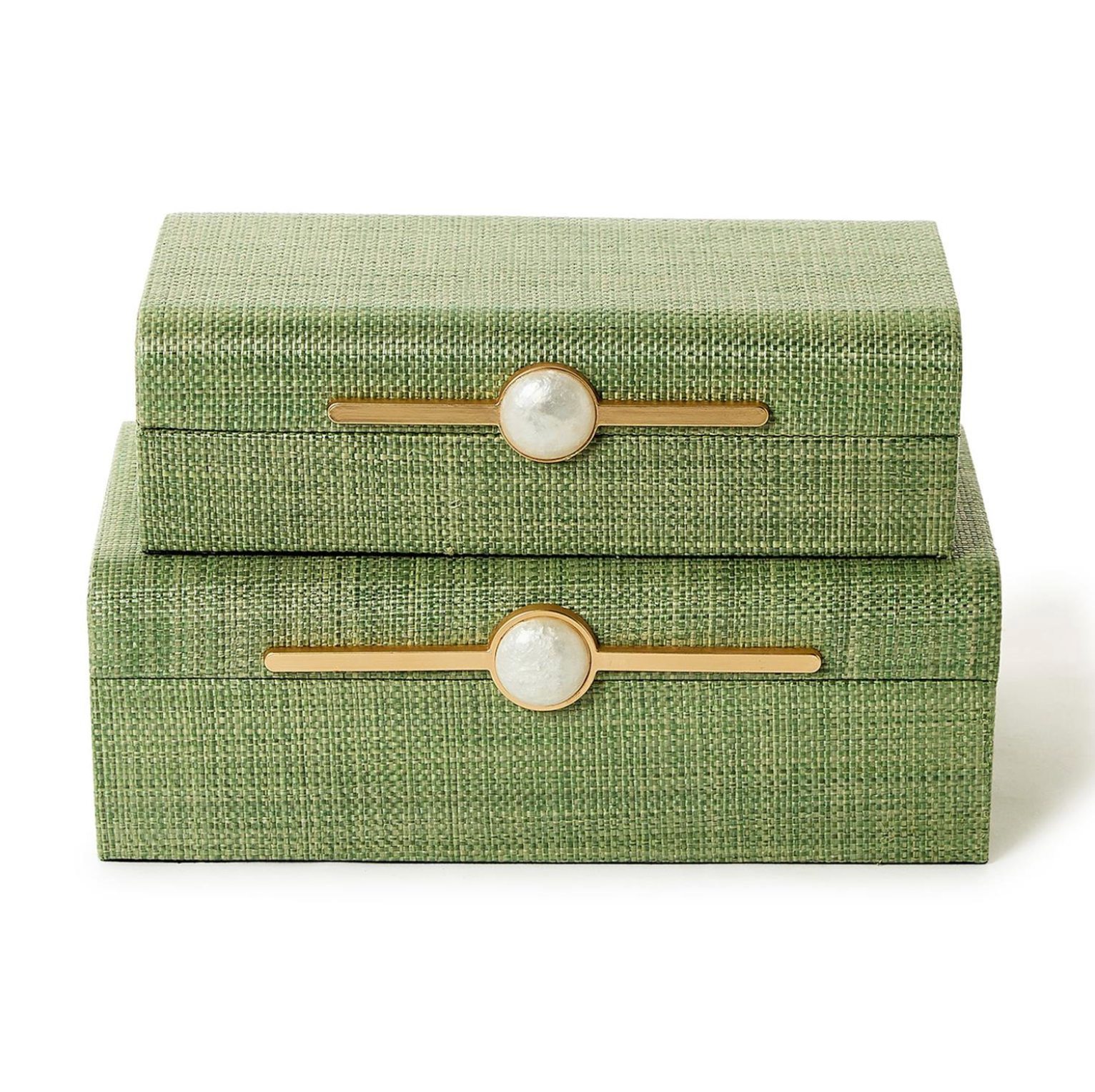Monaco Seagrass Box W/ Mother of Pearl Accent