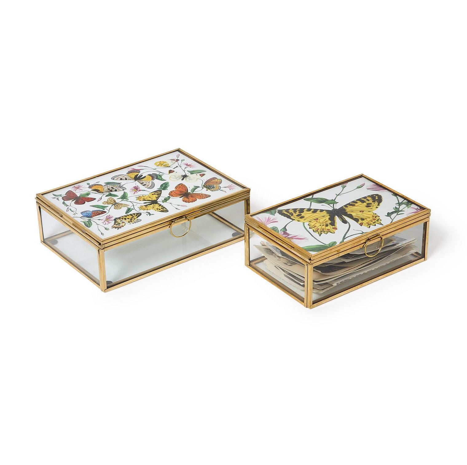 Glass & Brass Photo Box