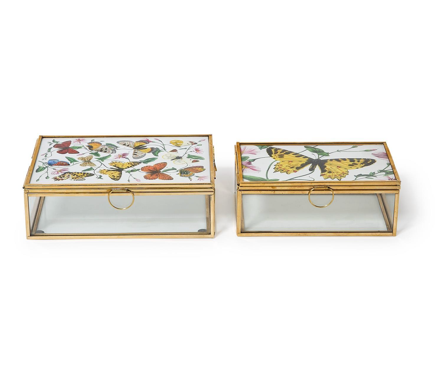 Glass & Brass Photo Box