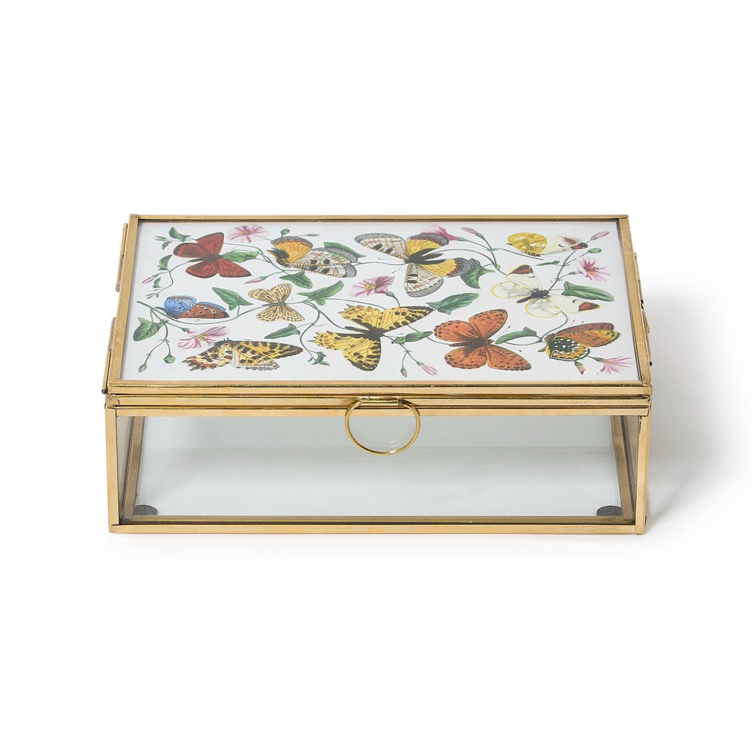 Glass & Brass Photo Box
