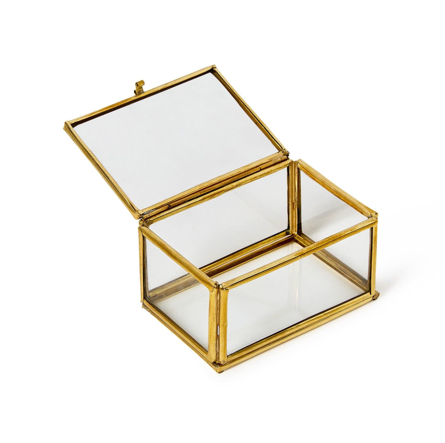 Brass & Glass Nesting Boxes - Set of 3