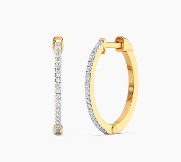Ella Stein Classic Pave Diamond Huggie Earrings