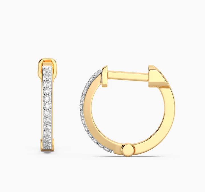 Ella Stein Classic Pave Diamond Huggie Earrings