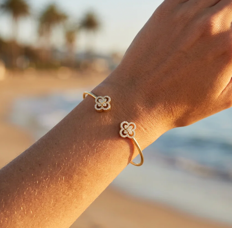 Ella Stein Gold Wildflower Flexi Cuff Bracelet