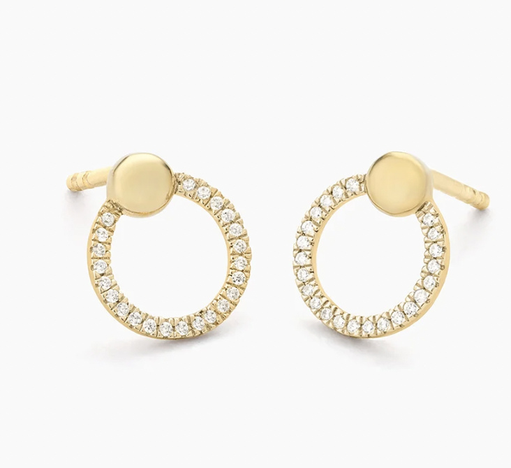 Ella Stein Gold Beaded O Stud