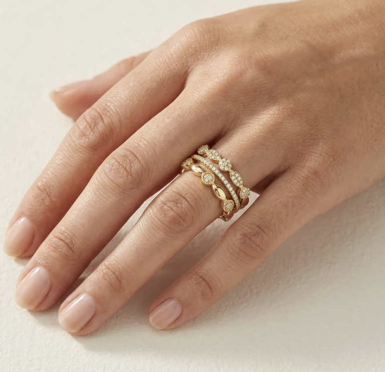 Ella Stein Shiny Three Ring Stack