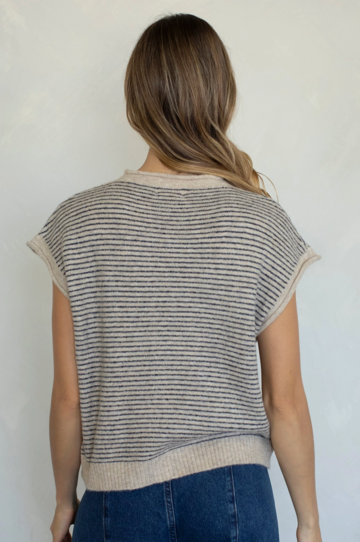 Lynnette Stripe Cap Sleeve Cardi