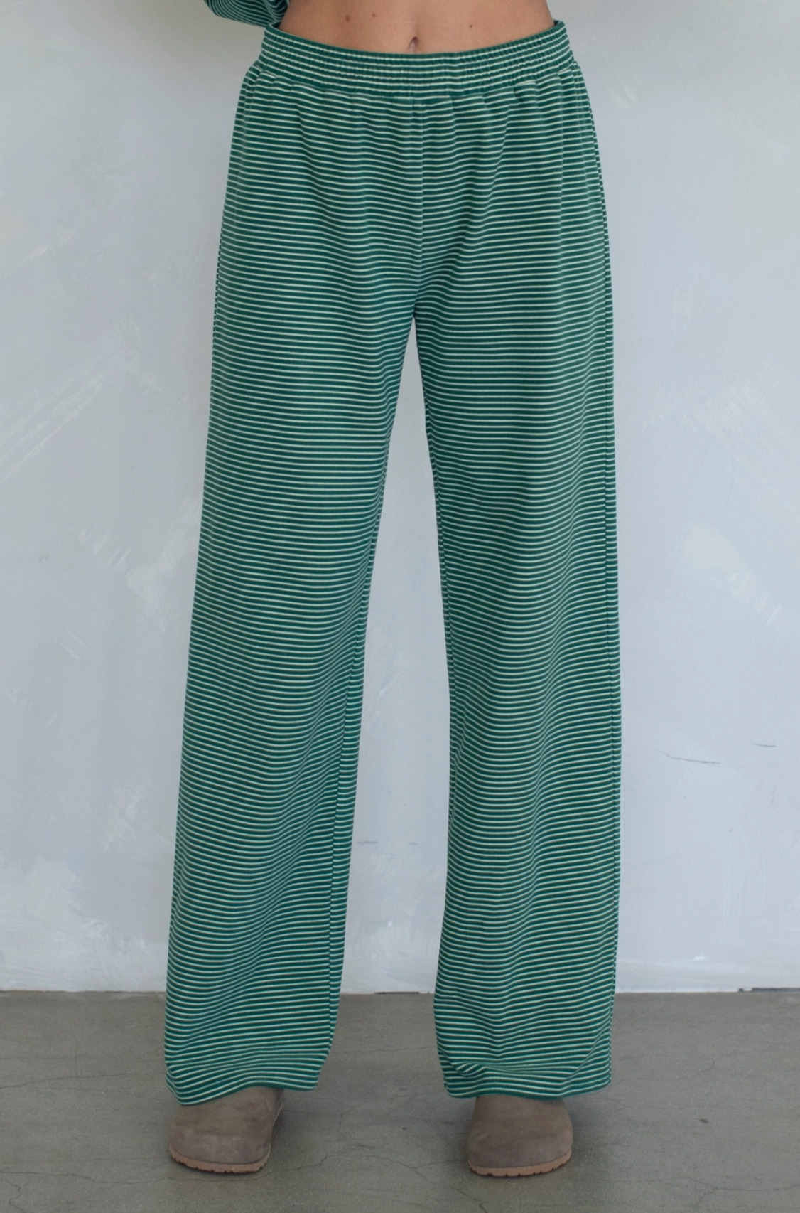 Leah Striped Fleece Pants