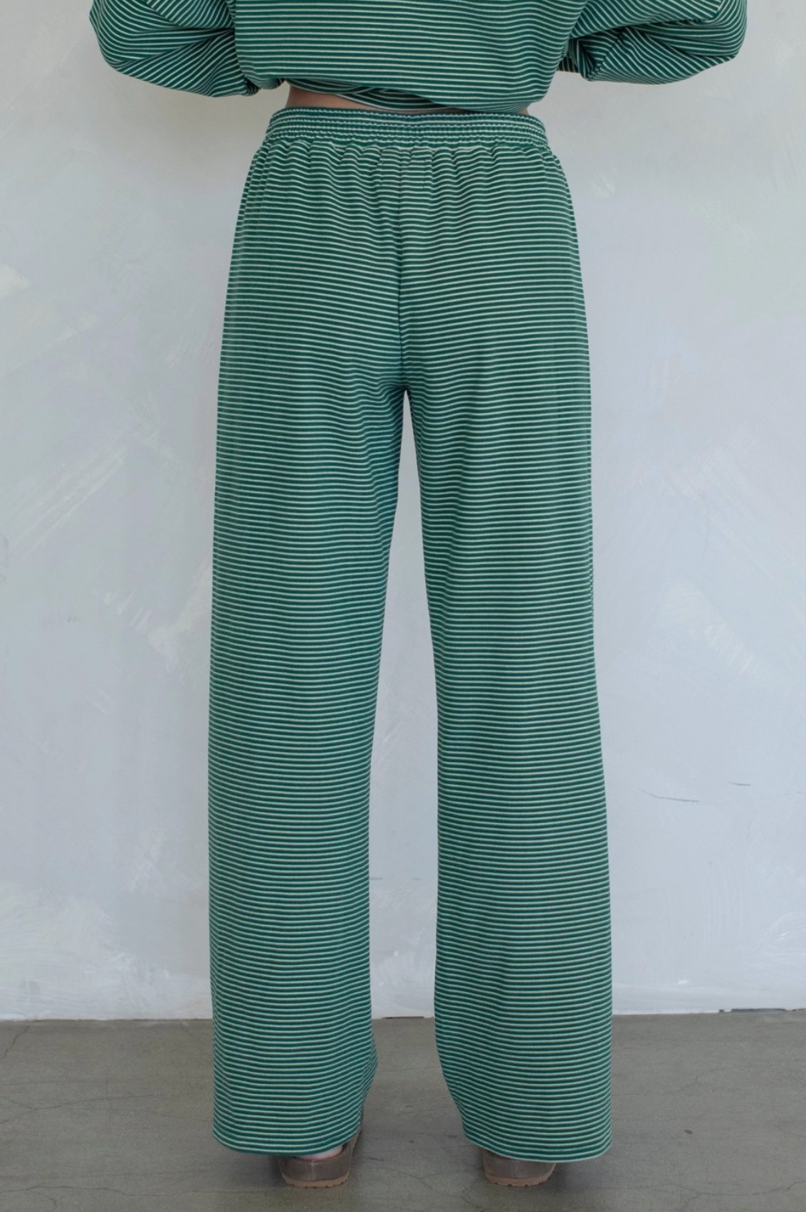 Leah Striped Fleece Pants