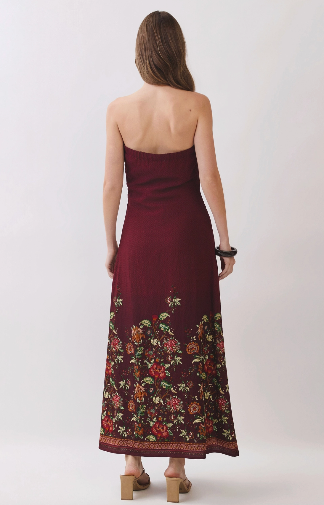 Wine Country Strapless Maxi Dress