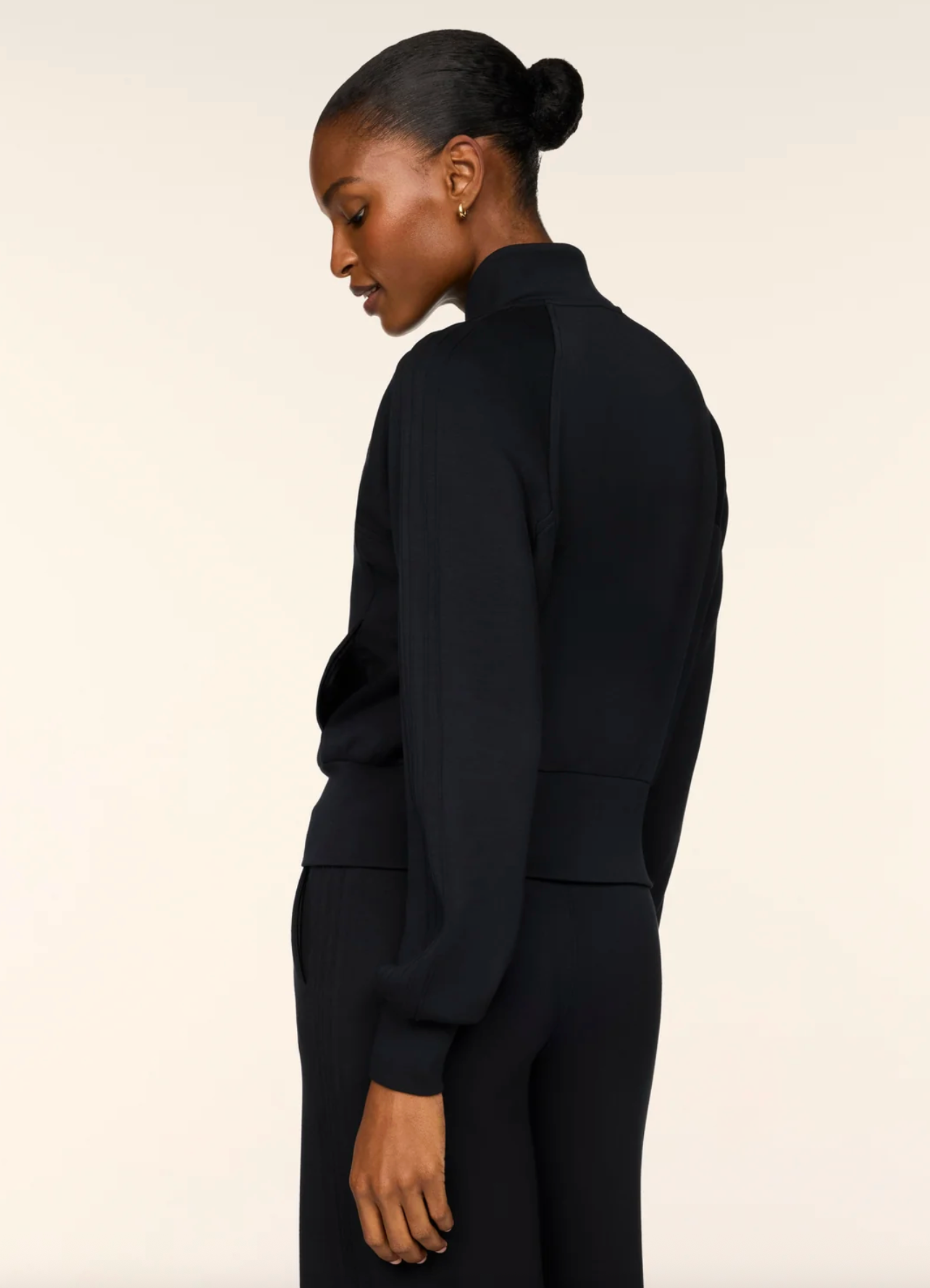 SPANX Pintuck Track Jacket - Very Black