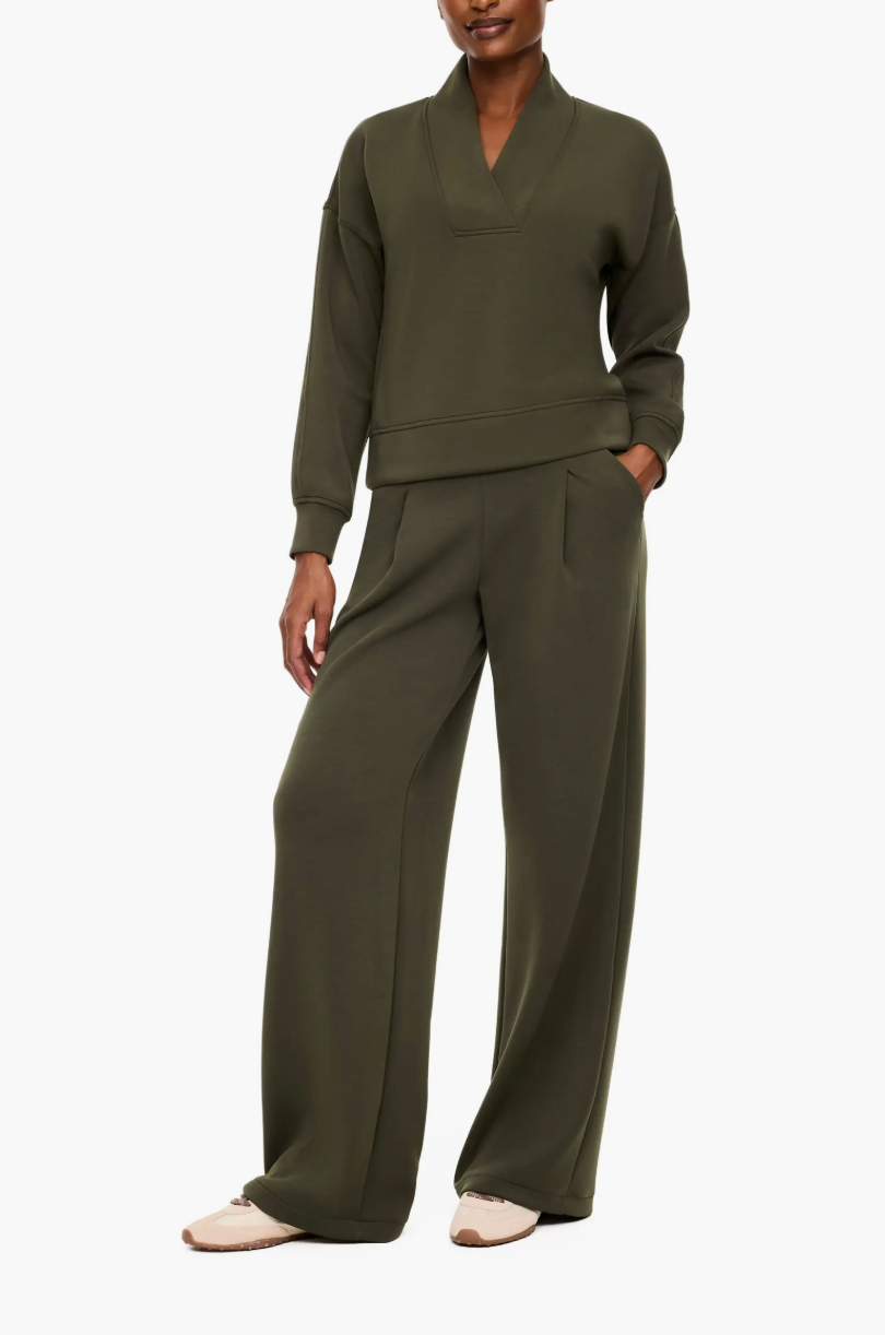 SPANX AirEssentials V-Neck Long Sleeve - Monstera