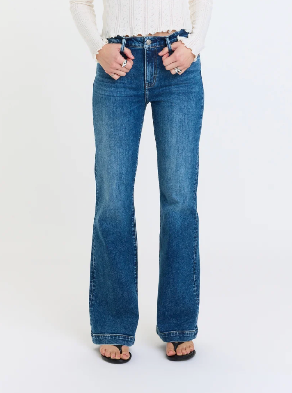 Daze Heartbreaker Mid Rise Flare - Dusk