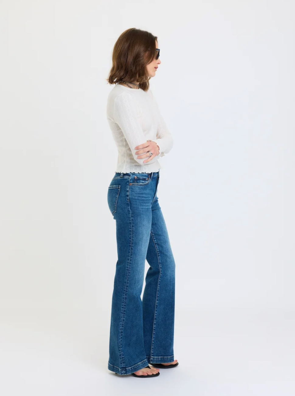 Daze Heartbreaker Mid Rise Flare - Dusk
