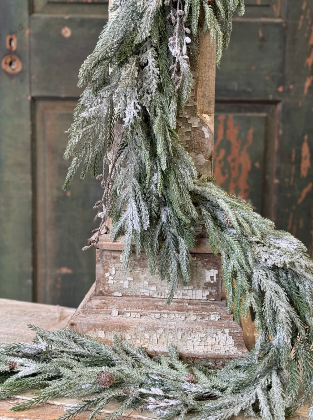 6' Snowdrift Norfolk Pine Garland