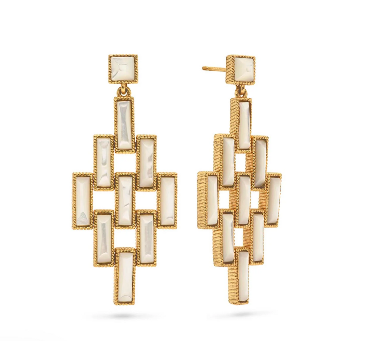 Pathway Post Drop Earrings in Mother of Pearl