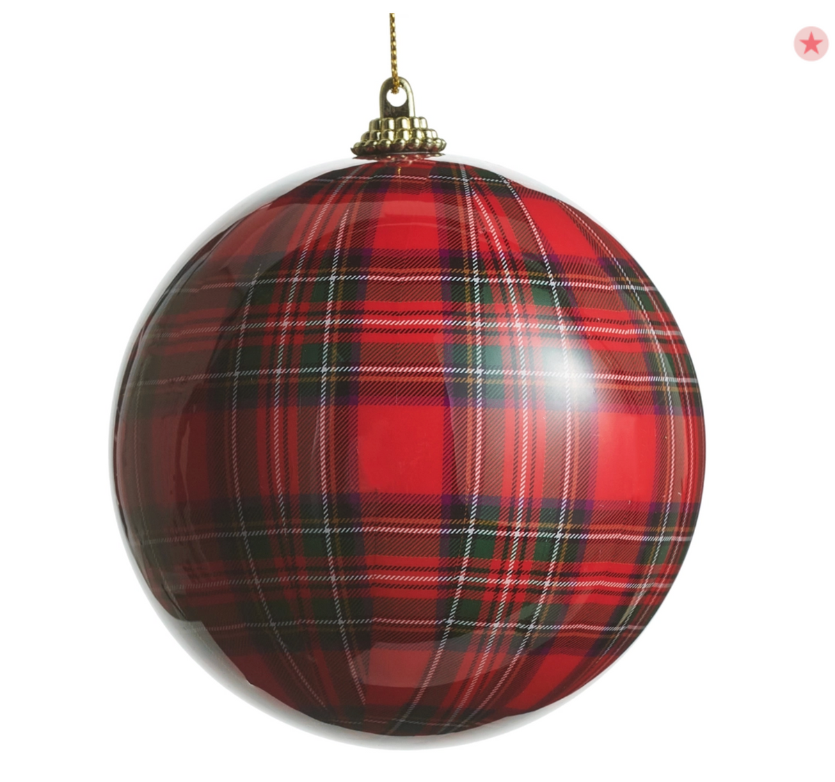 Red Plaid Ornament