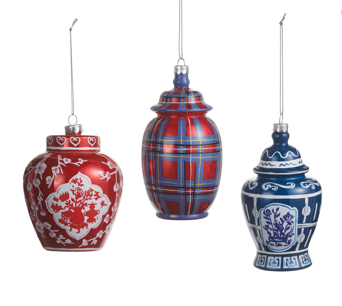 Dressed in Plaid Chinoiserie Ornament