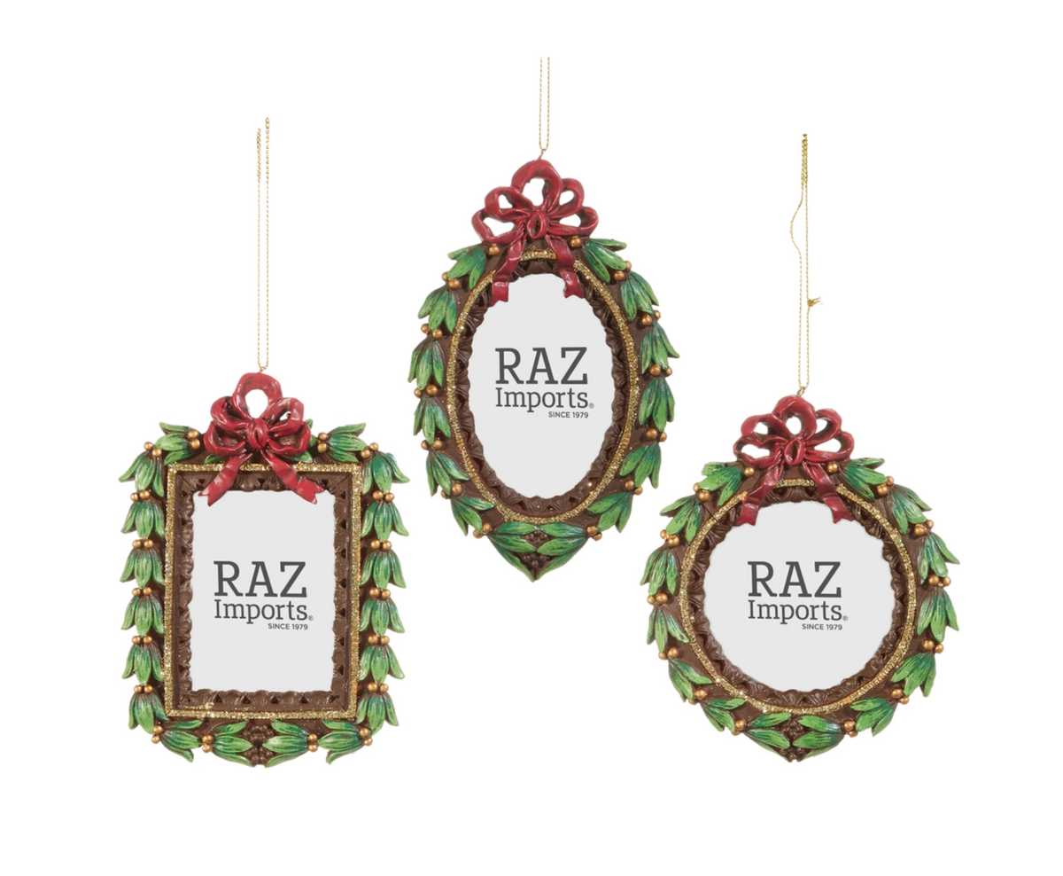 Frame w/ Bow Ornament