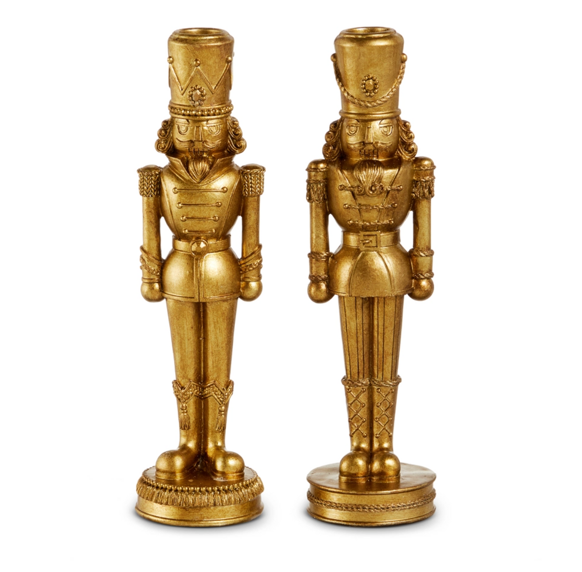 Nutcracker Gold Candlesticks - Set of 2