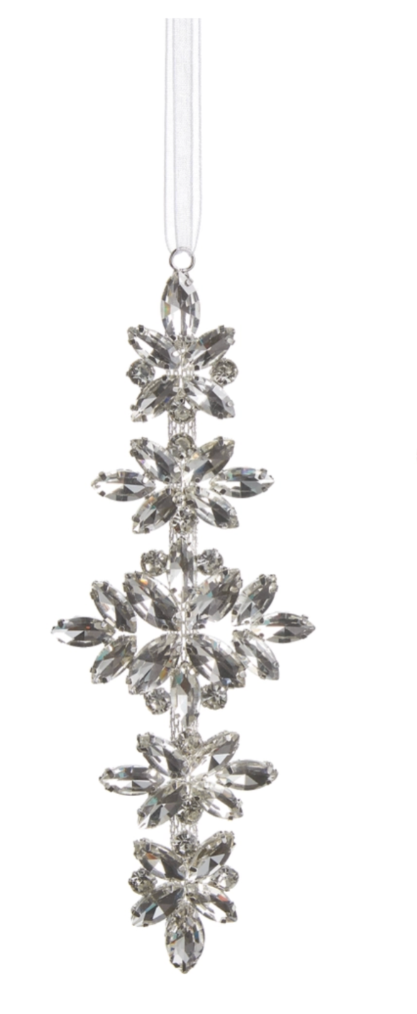 Clear Jewel Drop Ornament