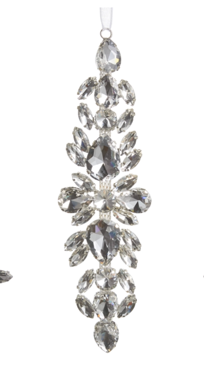 Clear Jewel Drop Ornament