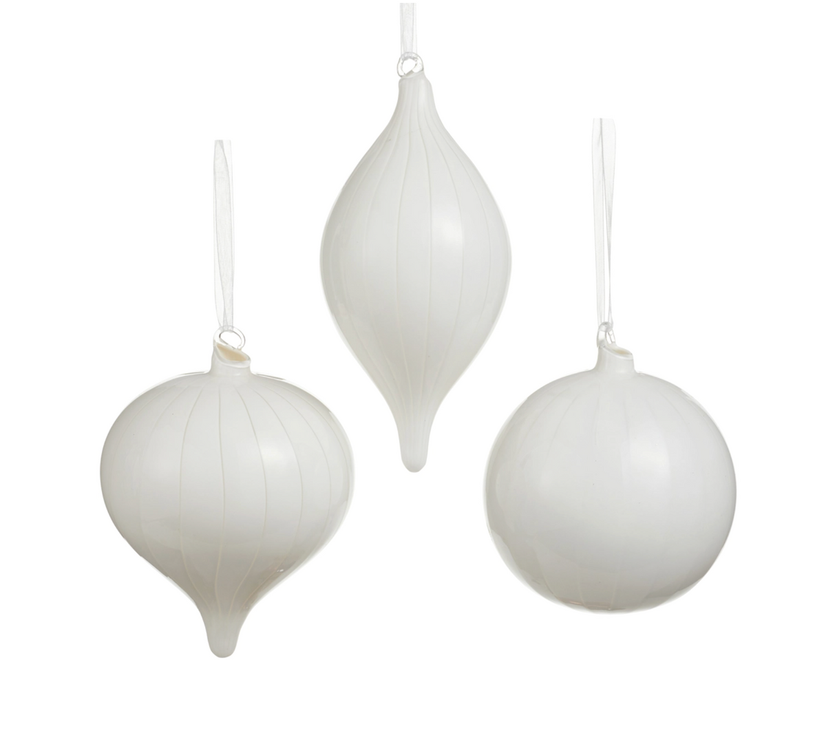 White Stripe Ornament