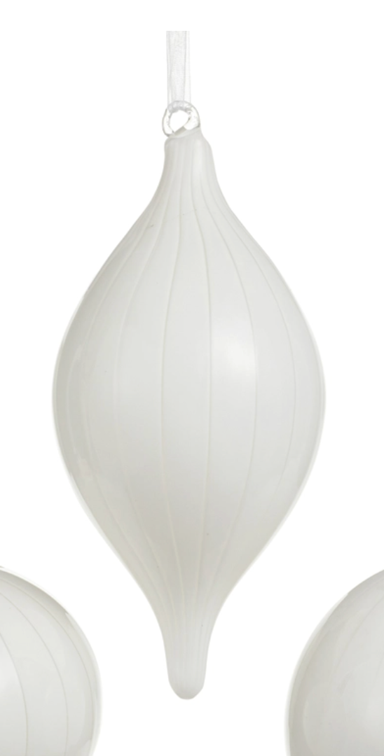 White Stripe Ornament