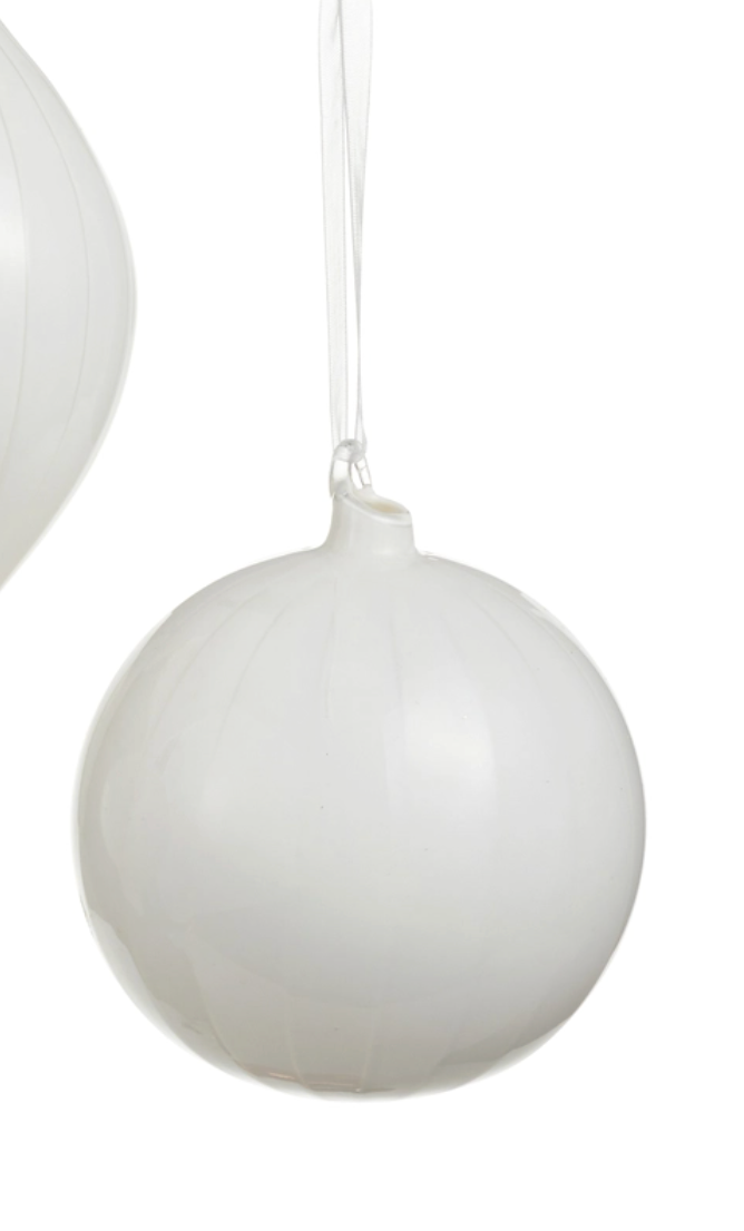 White Stripe Ornament