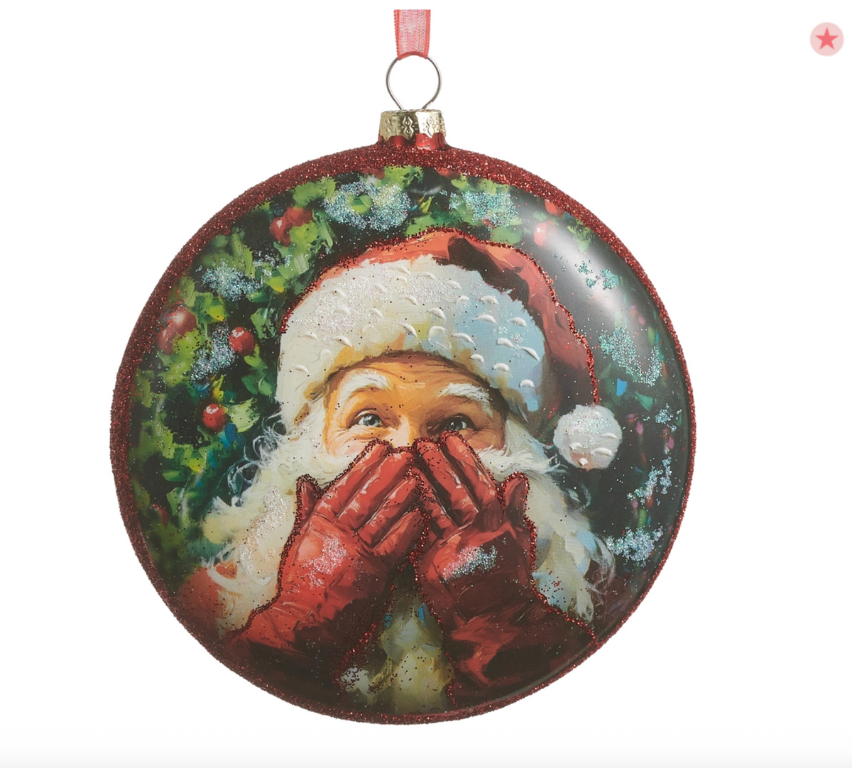Santa's Secret Disc Ornament