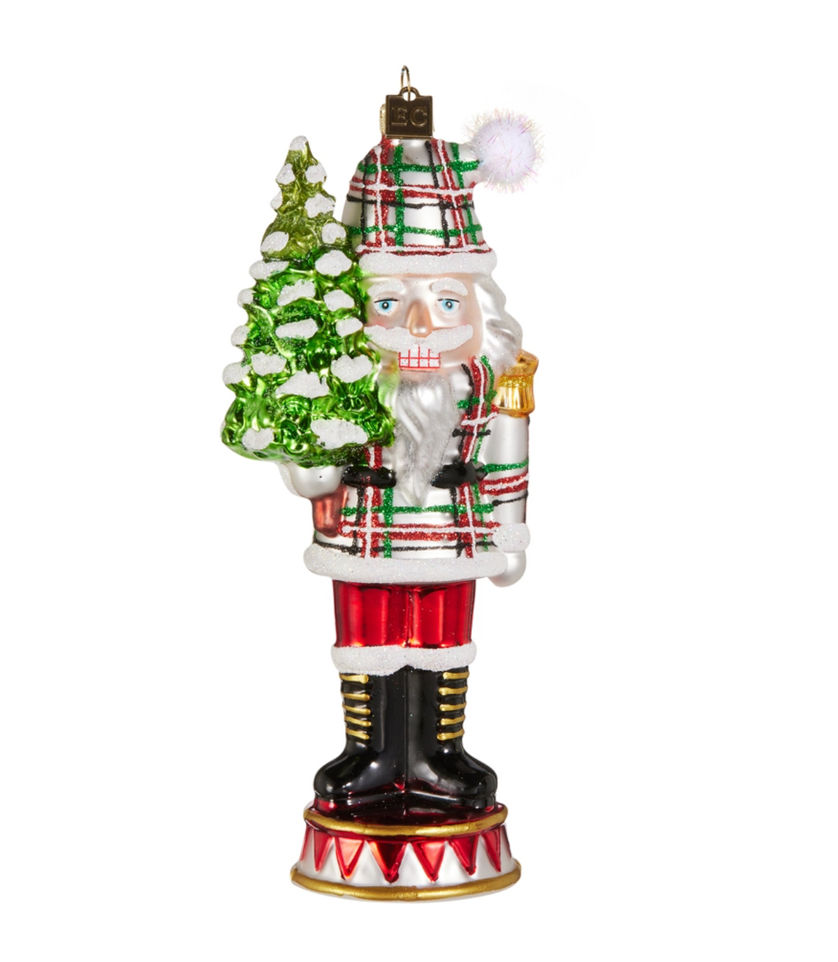 Plaid Nutcracker Ornament