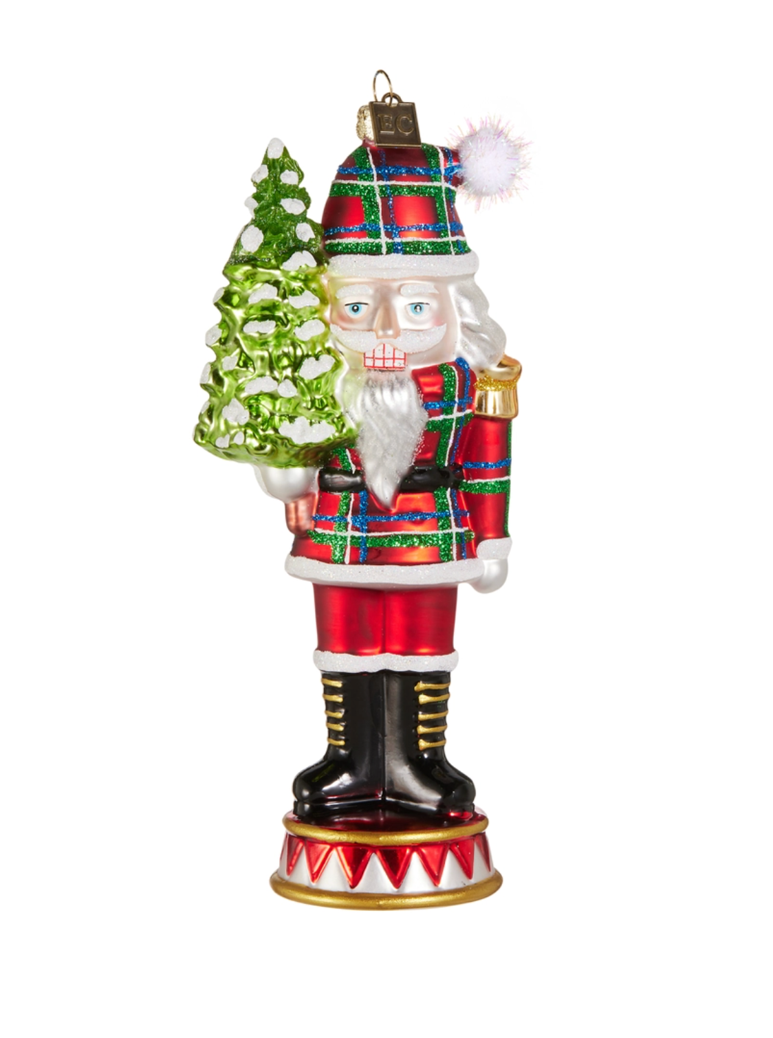 Plaid Nutcracker Ornament