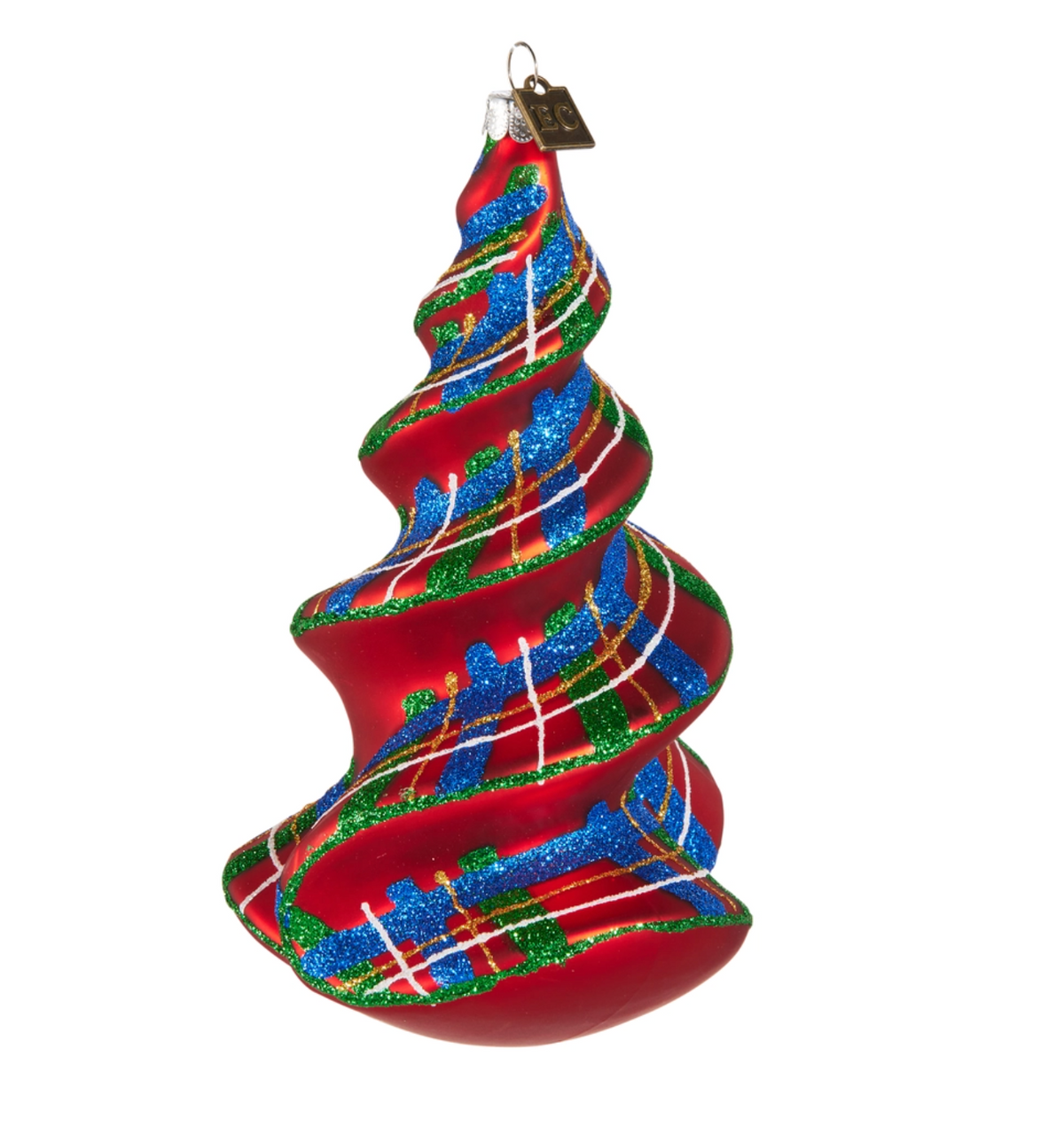 Tartan Spiral Tree Ornament