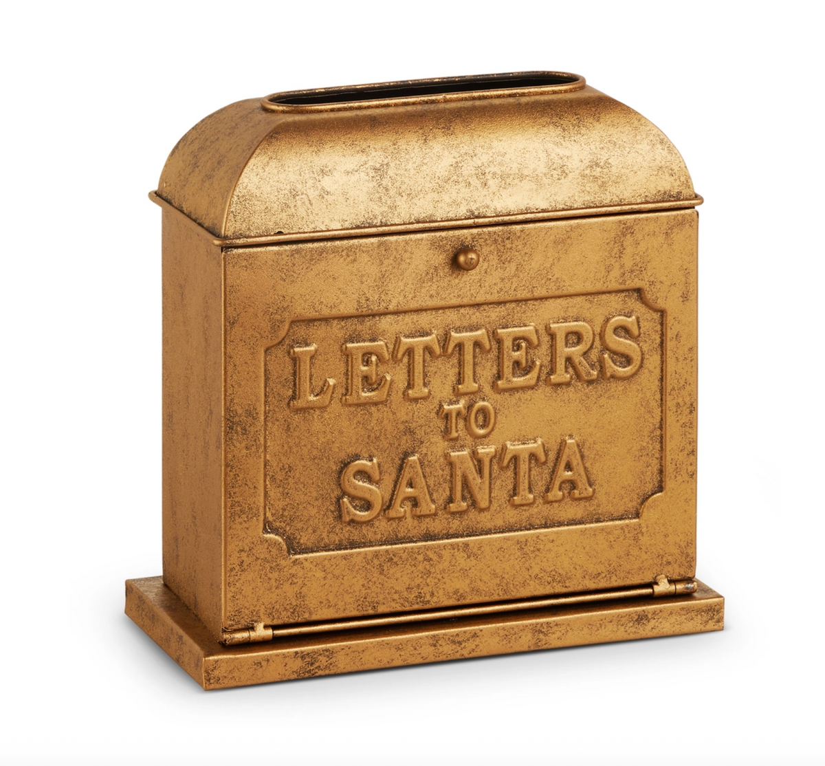 Vintage Gold Santa Mailbox